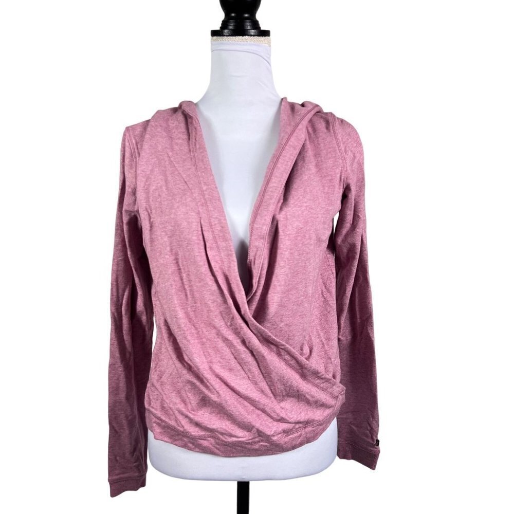 Calia by Carrie Underwood Pink Effortless Wrap Cardigan Hooded Top size Small